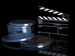 Filmrollen und Filmklappe